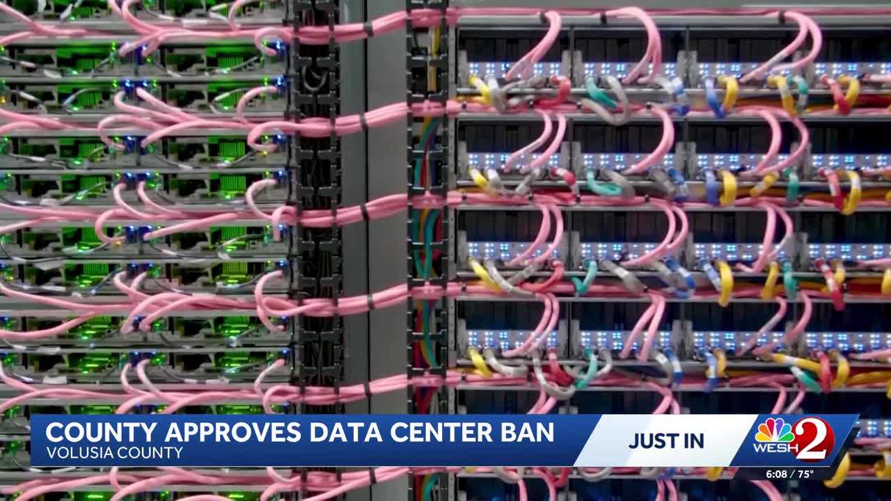 Volusia County bans large data centers in unincorporated areas — WESH 2 Orlando, London Technology news