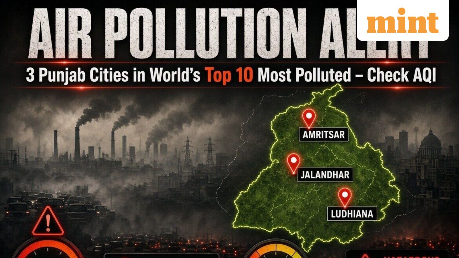 Air pollution alert: 3 Punjab cities among world's top 10 most polluted; Check AQI — Mint India, London Technology news